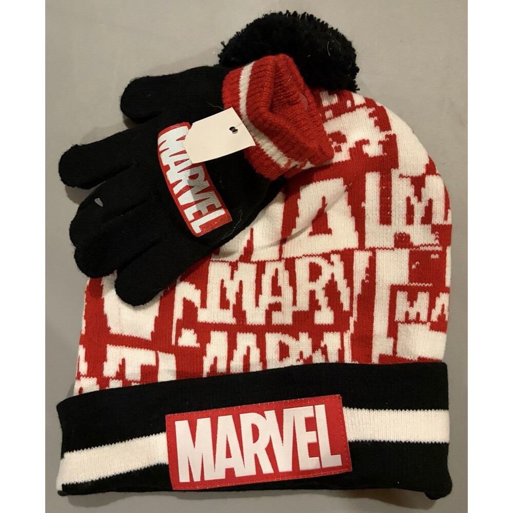 Boys Marvel Hat and Glove Set NWT
